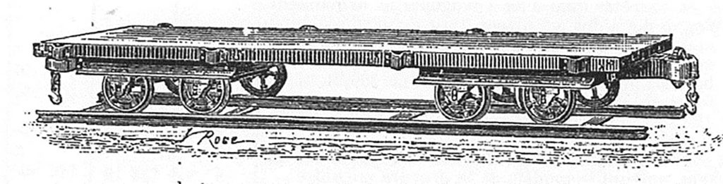 Vagoneta o plataforma básica Decauville. Colección particular. 1899