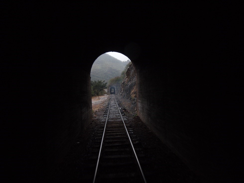 Túnel Nº70 vista desde el interior del Túnel Nº 69. Fecha de la toma: 30 de diciembre de 2012.