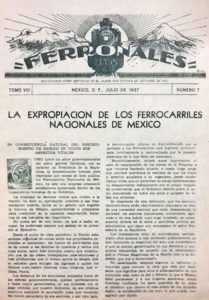 Revista Ferronales, t. VIII, núm. 7, julio de 1937, p. 1.