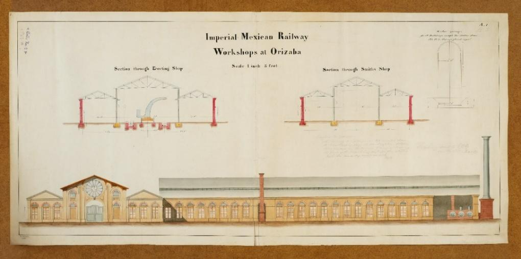 Imperial Mexican Railway Workshops Orizaba. Fondo Ferrocarril Mexicano. Serie. Orizaba. CEDIF, CNPPCF, Secretaría de Cultura. N° 8530.
